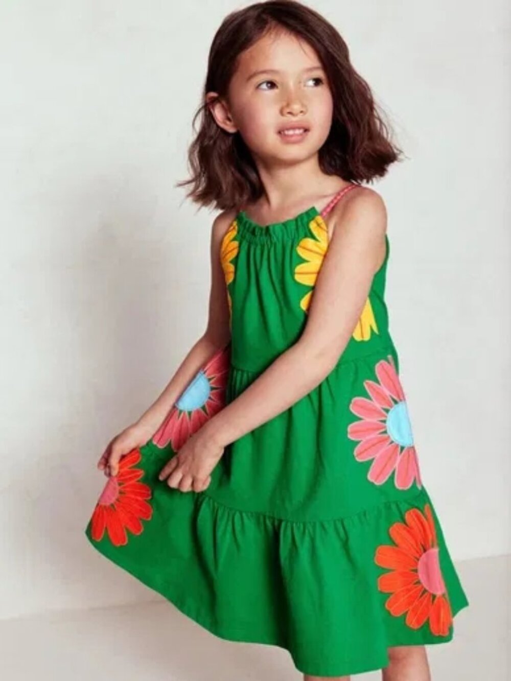 Mini Boden Enola Hotchpotch Jersey Dress Floral Size 4-5y